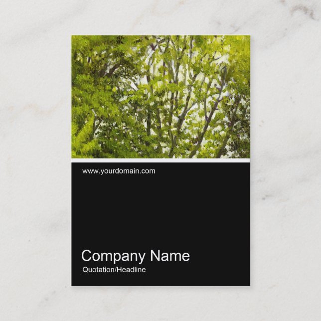 Half&Half Photo 081 - In the Trees, Oil Business Card (Front)