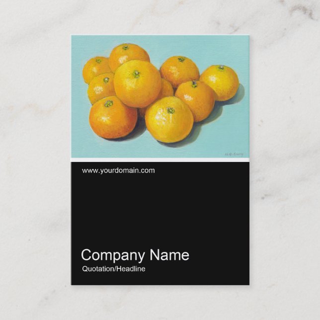 Half&Half Photo 090 - Clementines, Oil Business Card (Front)