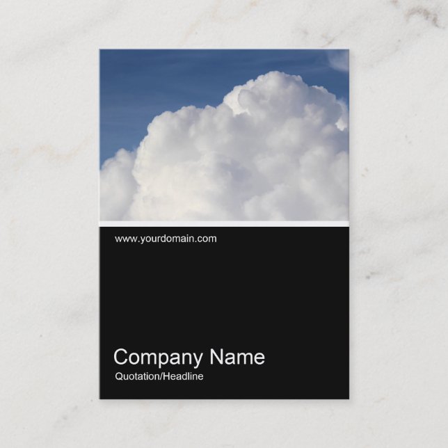 Half&Half Photo - Cumulus Cloud Business Card (Front)