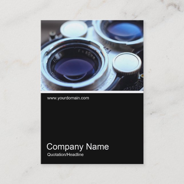 Half&Half Photo - Vintage TLR Camera Business Card (Front)