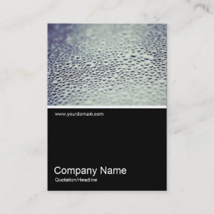 Half&Half Photo - Water Droplets on Glass 01 Business Card