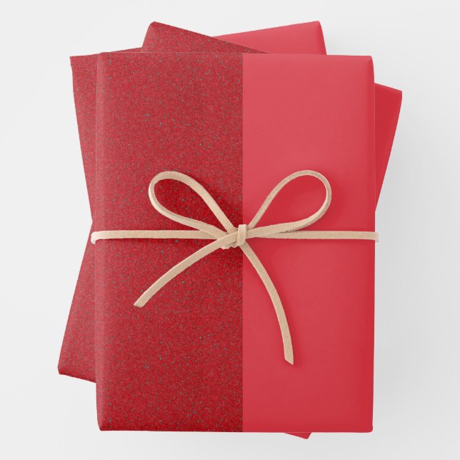 Half & Half Tomato Red Wrapping Sheets – Customize (In situ)
