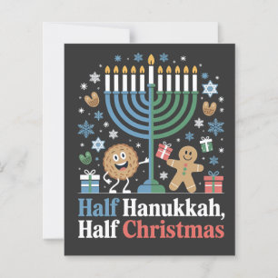Half Hanukkah Half Christmas Funny Christmukkah 