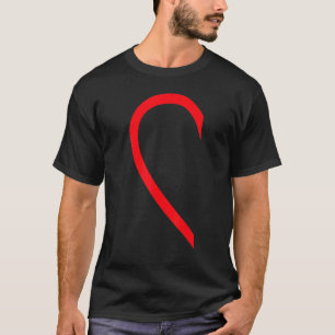 Half Heart Left Hand Side Love Couple Camisa Parej T-Shirt