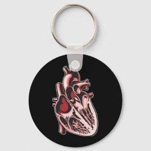 Half Human Heart Keychain