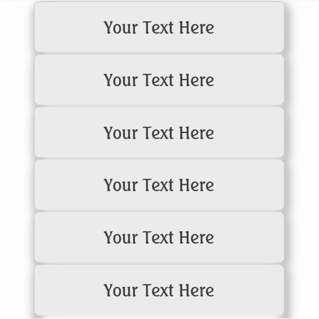 Half Inch By 3 Inch Wide Transparent Labels (Front)