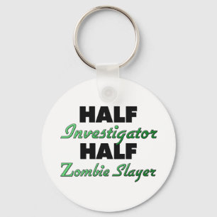 Half Investigator Half Zombie Slayer Keychain