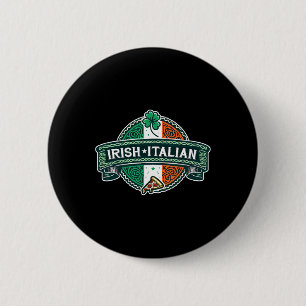Half Irish Half Italian Funny Irish Italian Shamro 2 Inch Round Button