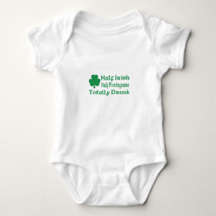 Half Irish Half Portuguese Totally Drunk Baby Bodysuit
