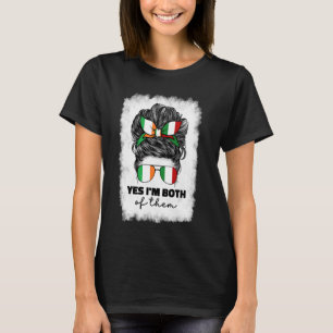 Half Italian And Irish Ireland Italy Flag Girl For T-Shirt
