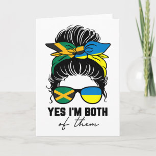 Half Jamaican Half Ukrainian Girl Jamaica Ukraine Card