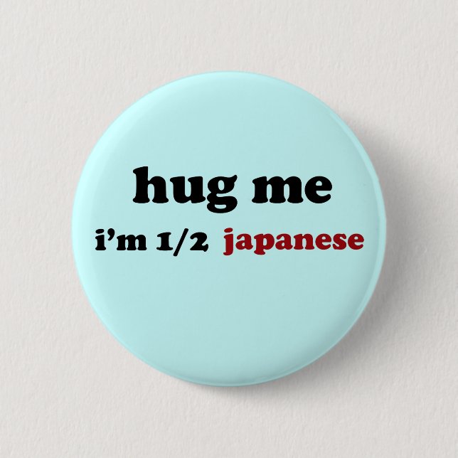 Half Japanese 2 Inch Round Button (Front)