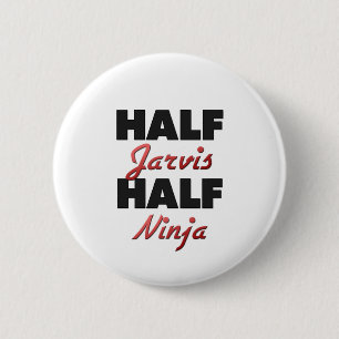 Half Jarvis Half Ninja 2 Inch Round Button