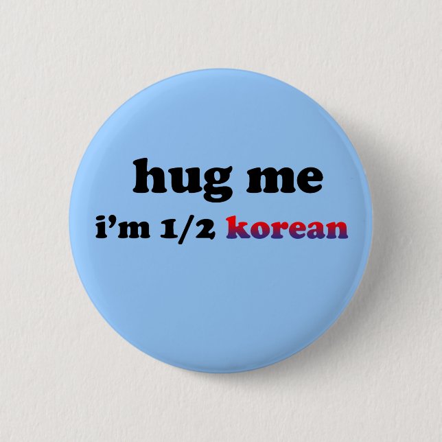 Half Korean 2 Inch Round Button (Front)