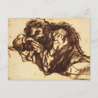 Half length portrait of a man bending over