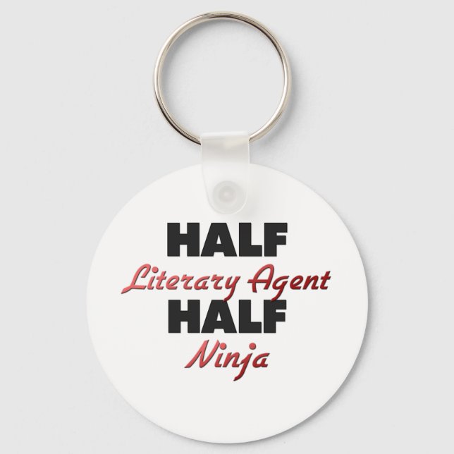 Half Literary Agent Half Ninja Keychain (Front)