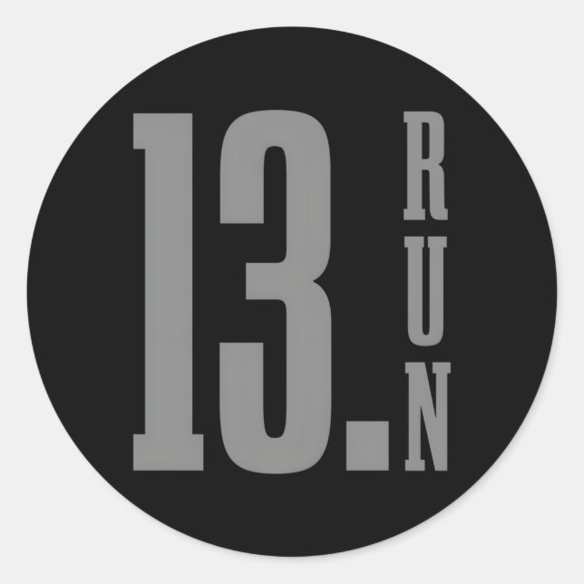 Half Marathon 131 Miles Running Runner Marathoner Classic Round Sticker (Front)