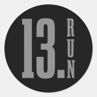 Half Marathon 131 Miles Running Runner Marathoner Classic Round Sticker