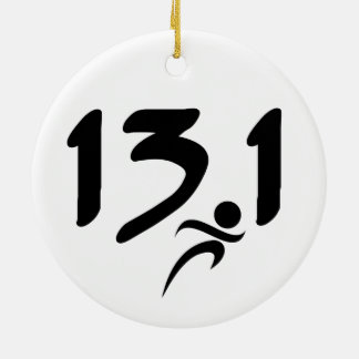 Half-marathon 13.1 ceramic ornament