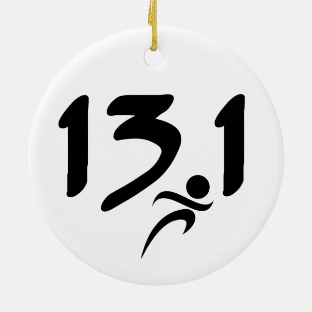 Half-marathon 13.1 ceramic ornament (Back)