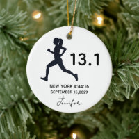 Half Marathon 13.1 Female Runner Custom Name