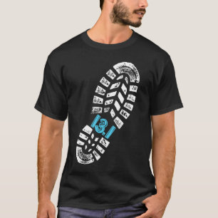 Half Marathon 13 1 Miles Shoe Print Couple Matchin T-Shirt
