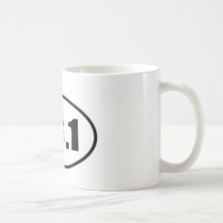Half Marathon 13.1 Runner Oval Coffee Mug