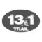 Half Marathon 13.1 Trail Oval Decal White On Black