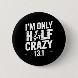 Half Marathon Art For Men Women 13.1 Half Marathon 2 Inch Round Button