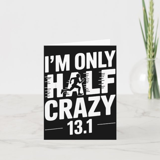 Half Marathon Art For Men Women 13.1 Half Marathon Card (Front)