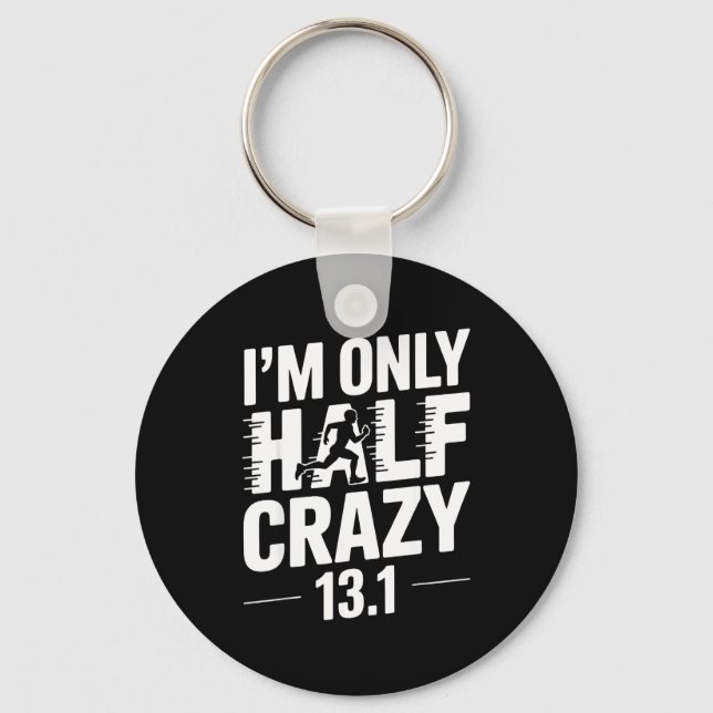 Half Marathon Art For Men Women 13.1 Half Marathon Keychain (Front)