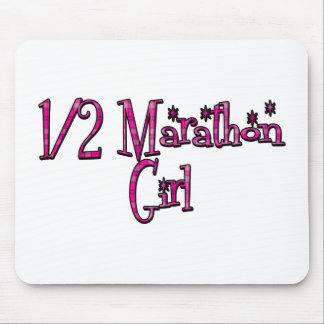 Half Marathon Girl Mouse Pad