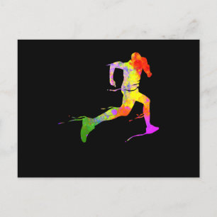 Half Marathon Runner Sprinting Jogging Running Postcard