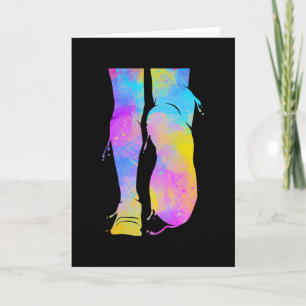 Half Marathon Runner Sprinting Triathlon Card