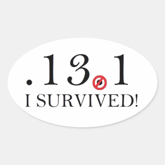 Half Marathon Spoof Sticker (Front)