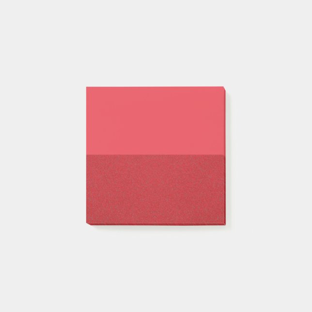 Half-Matte, Half-Glitter Red Post-It® Notes Custom (Front)