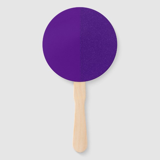 Half-Matte, Half-Noise Purple Hand Fan – Customize (Front)