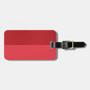Half Matte, Half Textured Red Luggage Tag - Custom