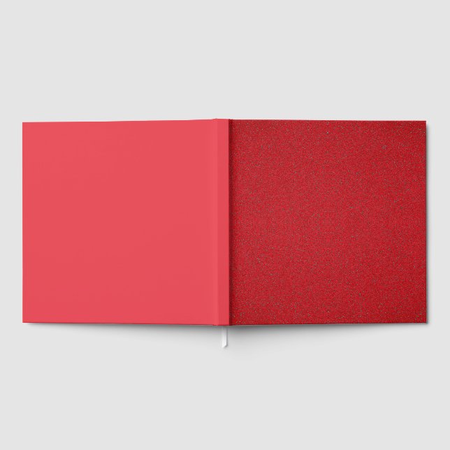 Half Matte & Noise Red Guest Book – Customizable (Full)