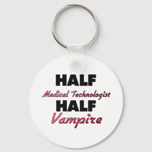 Half Medical Technologist Half Vampire Keychain