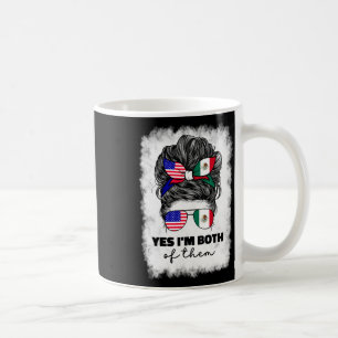 Half Mexican And American Mexico America Usa Flag  Coffee Mug