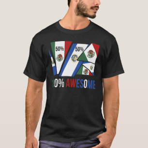 Half Mexican Half Salvadorian Pride Mexico El Salv T-Shirt