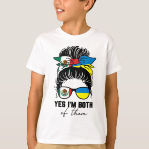 Half Mexican Half Ukrainian Girl Mexico Ukraine Fl T-Shirt