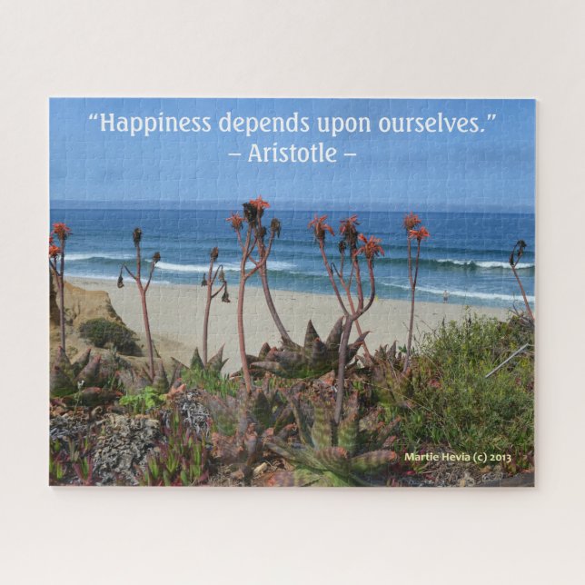Half Moon Bay Aloe Vera & Quote - Puzzle (Horizontal)