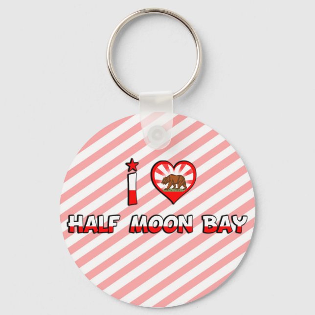 Half Moon Bay, CA Keychain (Front)