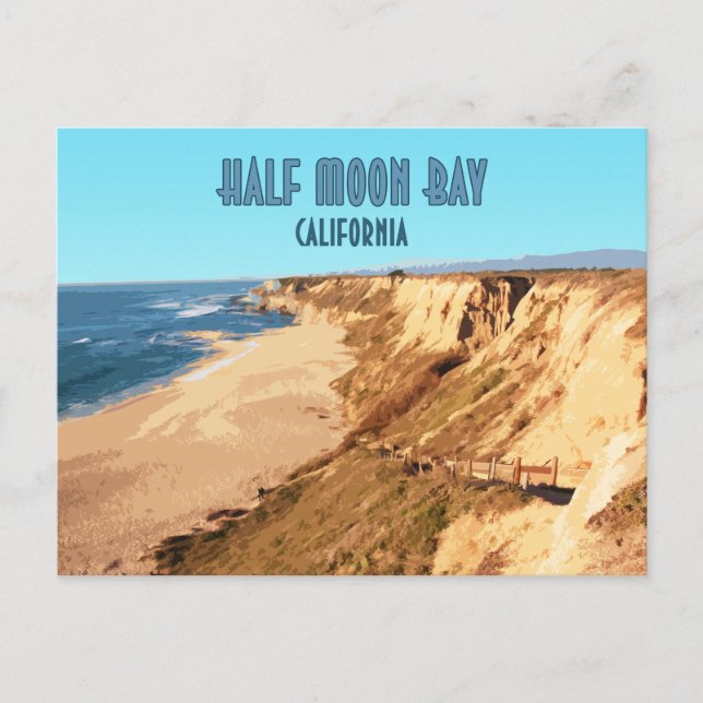Half Moon Bay California Vintage Postcard (Front)