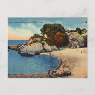 Half Moon Beach, Gloucester Massachusetts Postcard
