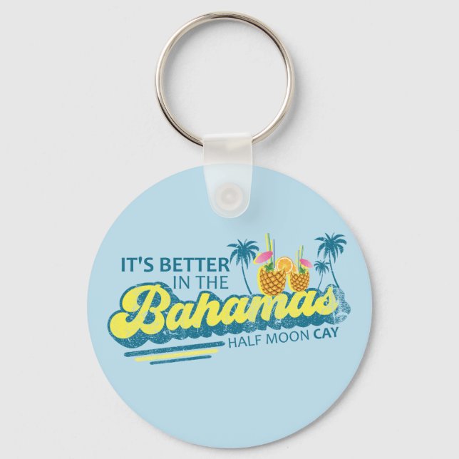 Half Moon Cay Bahamas Vacation Bahamas Cruise Keychain (Front)