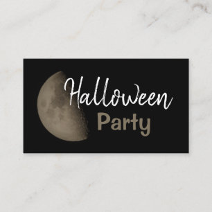 Half Moon, Halloween Party Ticket Invitation