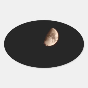 half-moon oval sticker